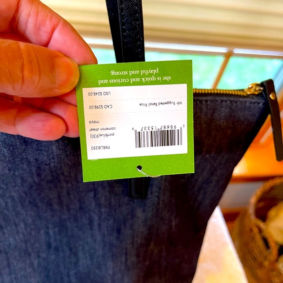Kate Spade Denim Shoulder Tote - Picture 7 of 10